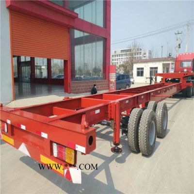 熱爆輕型半掛車骨架式集裝箱運(yùn)輸半掛車 鋁粉運(yùn)輸車