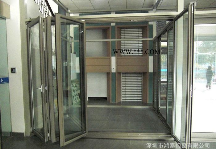深圳鋁合金折疊門 客廳陽臺(tái)推拉隔斷門 鋼化中空玻璃折疊門