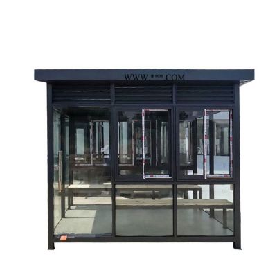 方元浩宇 臨潼 公共移動(dòng)鋼結(jié)構(gòu)鋼化玻璃休息亭 吸煙區(qū) 定制吸煙亭