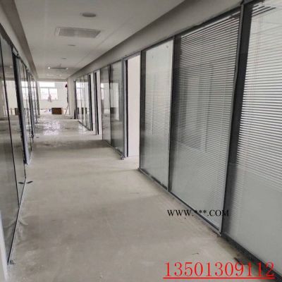 雙面鋼化玻璃夾百葉隔斷墻隔間多用于辦公室玻璃隔斷墻百葉墻