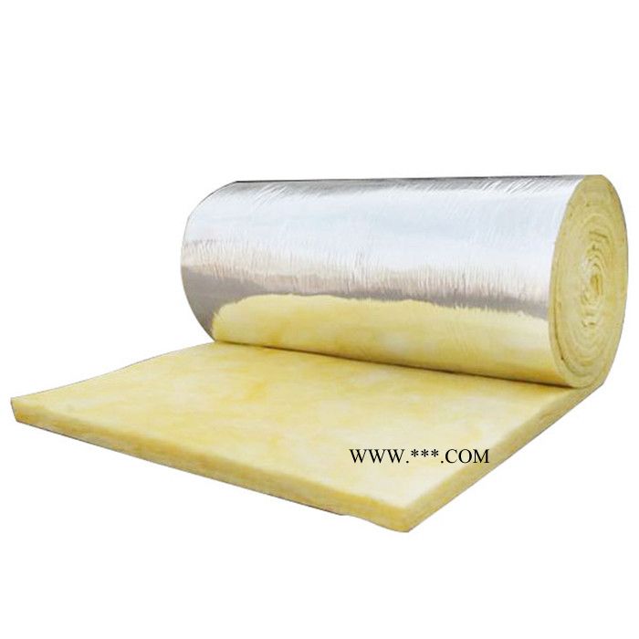 100mm厚鋁箔貼面防火玻璃棉卷氈 鋼結(jié)構(gòu)屋頂保溫隔熱玻璃棉卷氈