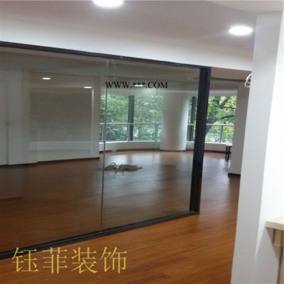 上海直銷鋼化玻璃隔斷墻雙面鋼化玻璃內(nèi)置活動百葉辦公室屏風(fēng)