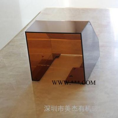 供應(yīng)美杰深圳有機(jī)玻璃熱彎護(hù)罩、茶色熱彎盒子、機(jī)罩