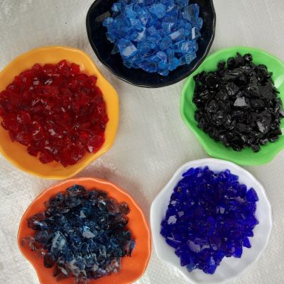 供應(yīng)40-80目玻璃砂  噴砂除銹用玻璃砂 黃色玻璃砂