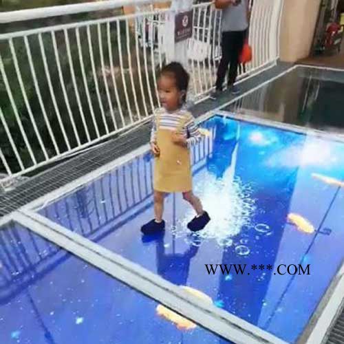 玻璃棧道屏 庫爾勒市 3D玻璃橋屏-5D玻璃棧道-棧道碎裂玻璃屏幕