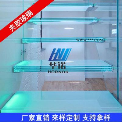 華諾夾膠玻璃 定制鋼化防爆夾膠玻璃 樓梯夾膠玻璃 建筑裝飾玻璃
