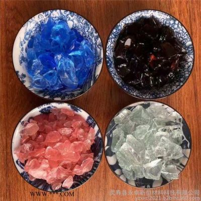 永卓玻璃廠生產(chǎn)玻璃塊玻璃砂鏡面砂白色玻璃砂