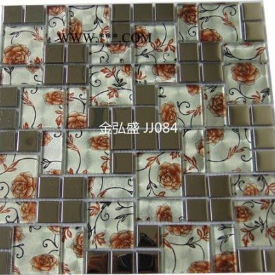廣東瓷磚供應(yīng)夾膠玻璃馬賽克 金弘盛馬賽克背景墻