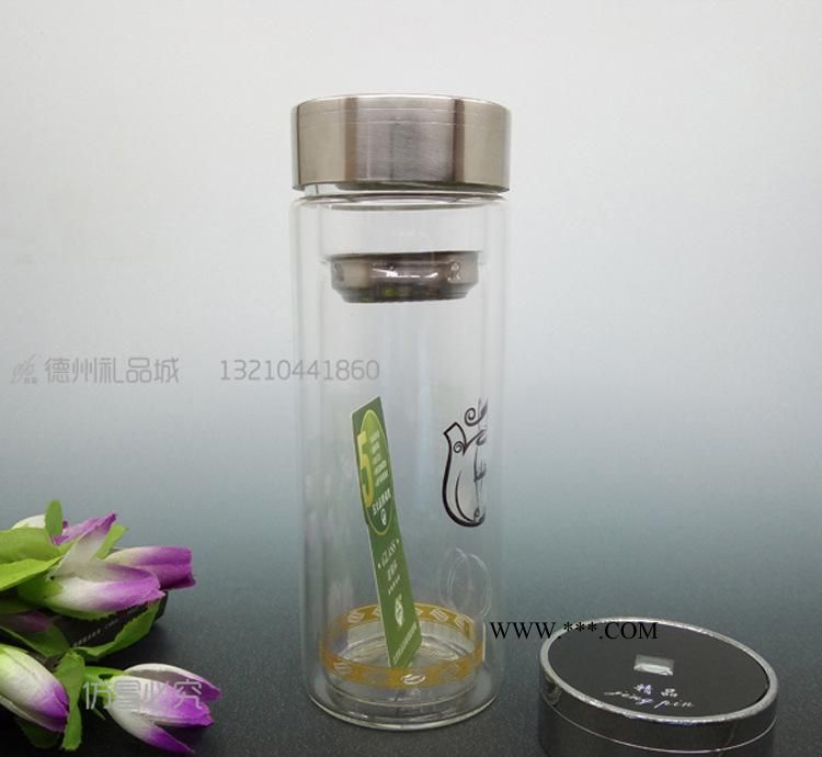 經(jīng)典真空玻璃杯 雙層玻璃真空保溫杯 廣告水晶玻璃杯 玻璃杯廠
