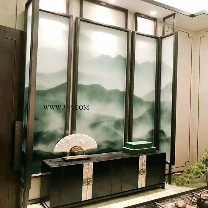 定制夾絲玻璃隔屏風(fēng) 夾絹玻璃隔斷 辦公室玻璃隔斷 夾膠玻璃制品 玻璃屏風(fēng)玄關(guān)