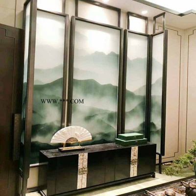 定制夾絲玻璃隔屏風(fēng) 夾絹玻璃隔斷 辦公室玻璃隔斷 夾膠玻璃制品 玻璃屏風(fēng)玄關(guān)