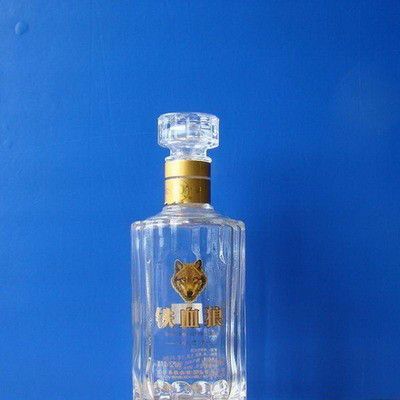 透明高白料 烤花玻璃瓶，蒙砂烤花玻璃瓶，烤花玻璃酒瓶，蒙砂玻璃酒瓶