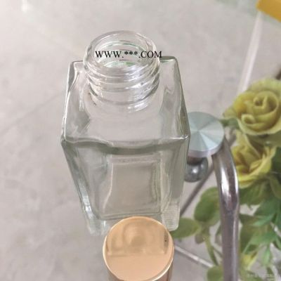 直銷**方形80ML香薰玻璃瓶 小玻璃瓶 可定制蒙砂絲印燙金