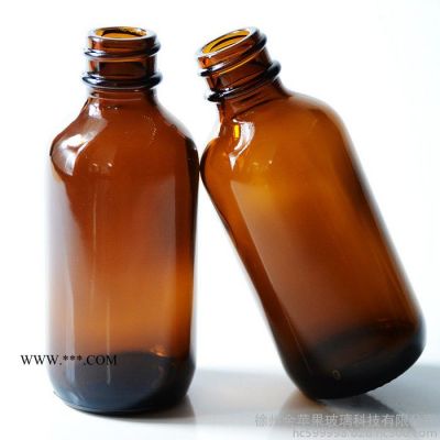 現(xiàn)貨 金蘋(píng)果 60ml 2OZ棕色茶色波斯頓波士頓玻璃瓶，可加工定制，可噴涂蒙砂印刷燙金燙銀等深加工