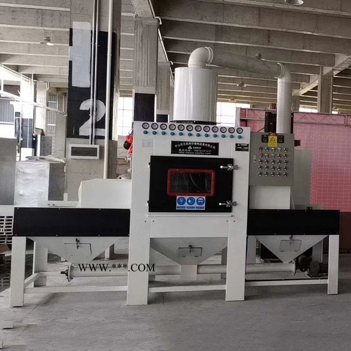 中山噴砂機玻璃蒙砂輸送式自動噴砂機