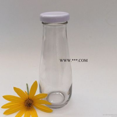 現(xiàn)貨 150ml玻璃絲口奶瓶 馬口鐵蓋透明飲料瓶 可蒙砂印制