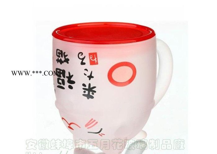 磨砂貓杯 蒙砂玻璃杯 廣告玻璃杯 創(chuàng)意玻璃水杯 卡通杯