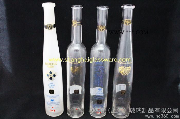 供應(yīng)琳瑯（上海）玻璃制品375ml冰酒瓶，蒙砂葡萄酒瓶酒瓶