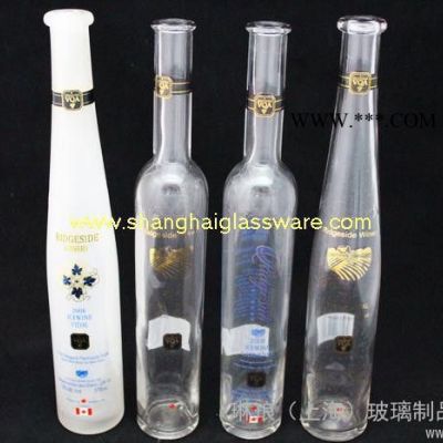 供應琳瑯（上海）玻璃制品375ml冰酒瓶，蒙砂葡萄酒瓶酒瓶
