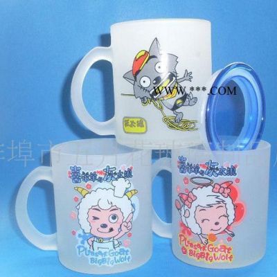 喜羊羊與灰太狼 蒙砂杯 玻璃杯 禮品杯 定做杯子