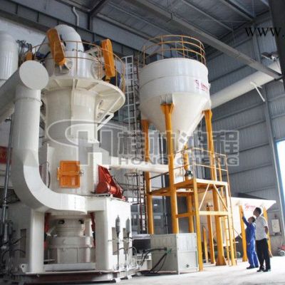 桂林鴻程HLMX1500 石灰石立式磨粉機電廠脫硫大型立式磨粉機 立式磨粉機工作原理 鋼渣立式磨粉機