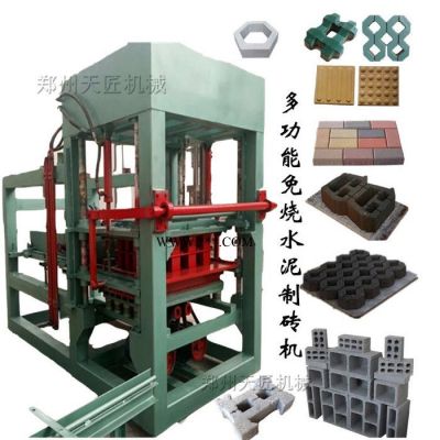 混凝土全自動(dòng)空心磚機(jī) 天匠粉煤灰免燒制磚機(jī) 彩色路面面包磚機(jī)