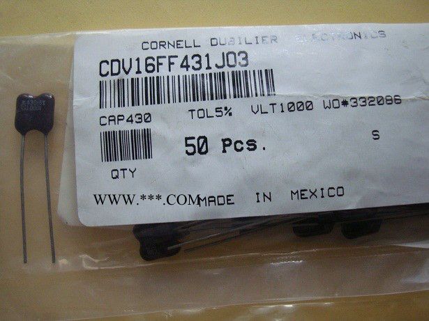 CDM CDA15F251G03 500V250PF 2% 銀云母電容器
