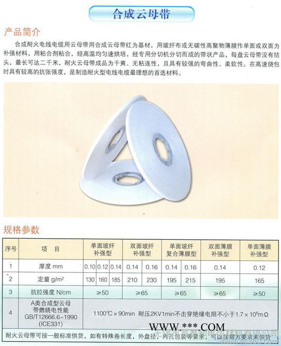供應(yīng)鑫泰和0.16耐火電纜合成云母帶