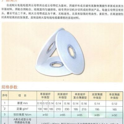 供應(yīng)鑫泰和0.16耐火電纜合成云母帶
