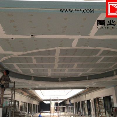 上海浦東廠房裝修 張江科技園車間龍牌石膏板天花 康橋廠房紙面石膏板吊頂