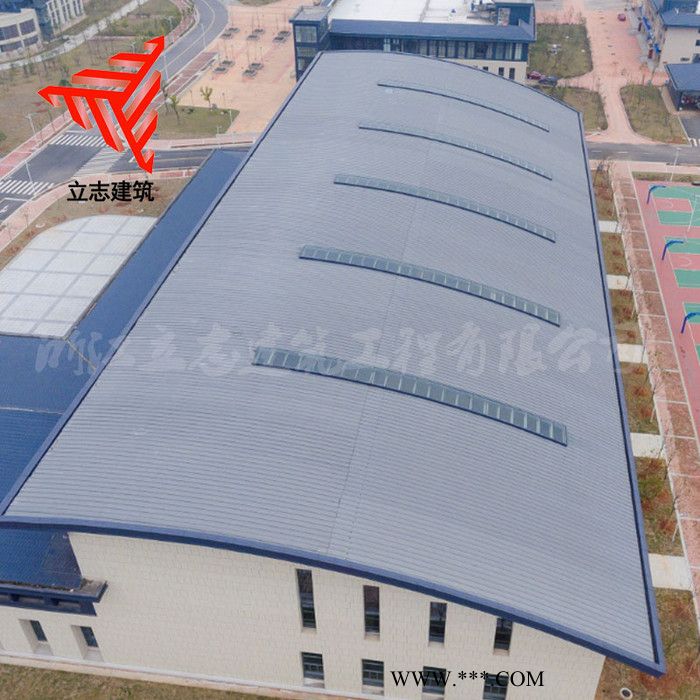 立志建筑 石墨灰 0.8mm鈦鋅屋面板 文化中心25-430矮立雙鎖邊金屬屋面