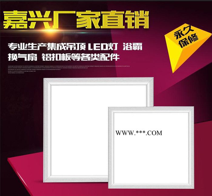 集成吊頂led平板燈工程燈嵌入式鋁扣石膏板廚衛(wèi)燈廚房燈60