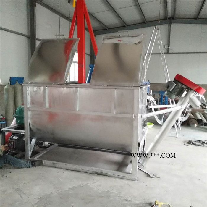 **訂做臥式混合機 石墨粉攪拌機不銹鋼304拌料機雙螺帶干粉攪拌機