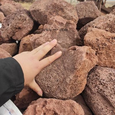 【登峰建材】批發(fā)紅色3-5mm火山石 多肉盆景黑色火山石 綠沸石 浮石 輕石