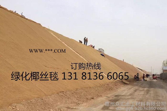 眾匯環(huán)保草毯 椰絲毯 膨潤(rùn)土防水毯 抗沖生物毯 麻椰固土毯