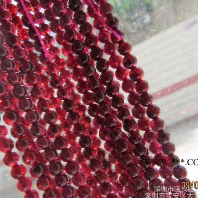 批發(fā) 天然酒紅石榴石半成品 石榴石半成品 DIY散珠配件