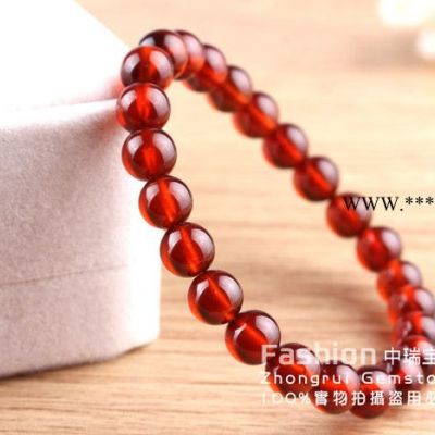 供應中瑞寶石4A級天然橙石榴石單圈手鏈
