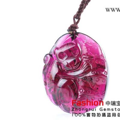 供應(yīng)中瑞寶石13112202天然紫牙烏石榴石靈猴吊墜