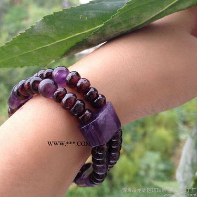 garnet bracelet一月生辰石天然石榴石時(shí)尚手鏈屬