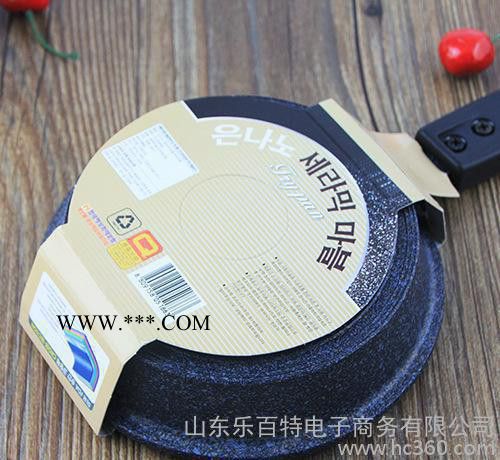 韓國(guó)進(jìn)口不粘鍋平底鍋燃?xì)庠钸m用麥飯石煎盤(pán)煎蛋煎牛排16cm