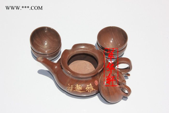 萃華軒**無(wú)蠟?zāi)爵~(yú)石雅趣茶具套裝木魚(yú)石茶壺麥飯石杯子茶杯