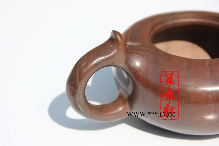 萃華軒木魚(yú)石小手壺木魚(yú)石茶壺麥飯石茶杯保健杯**木魚(yú)石杯子