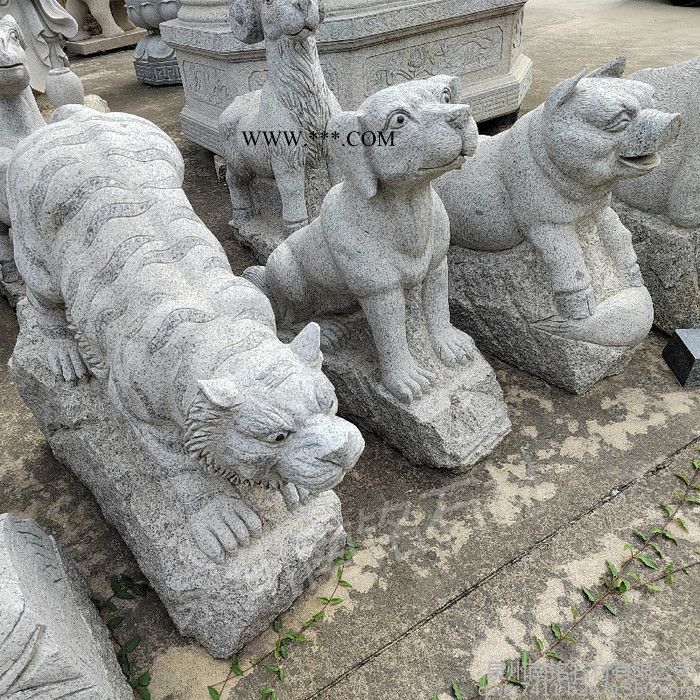 廠家批發(fā)石雕12生肖 花崗石虎石龍石馬石羊石豬石狗石雞園林生肖動(dòng)物擺件