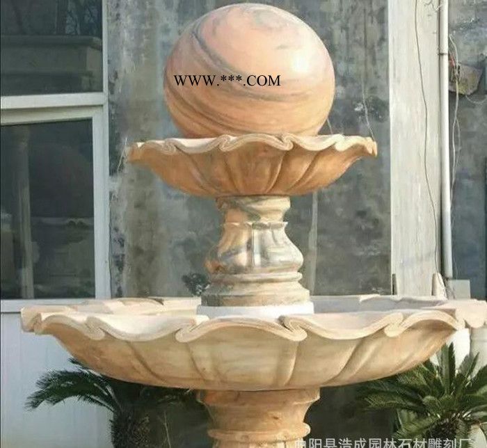 石雕噴泉 大理石噴泉風(fēng)水球 廣場大型噴泉曲陽石雕