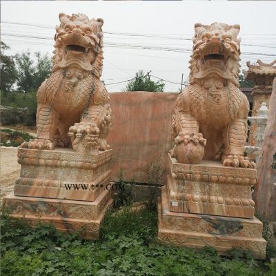 沐澤石雕動物麒麟定制大型大理石動物雕刻麒麟風(fēng)水鎮(zhèn)宅擺件石材雕刻