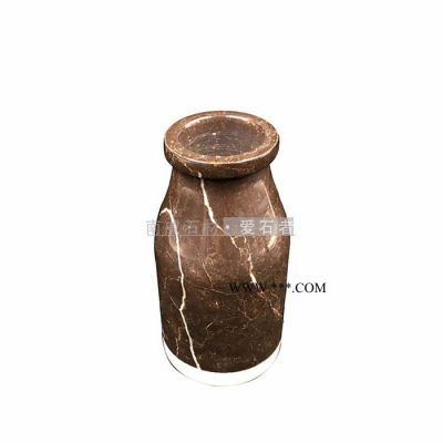 黑白配大理石創(chuàng)意小花瓶可來圖定制大理石花瓶花器廠家直接銷售 黑白根大理石花瓶