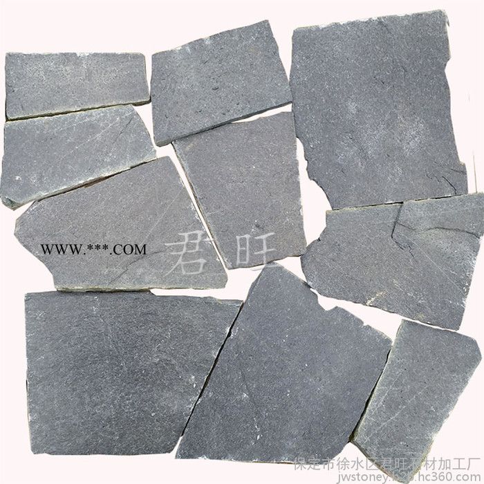 廠家批發(fā)花崗石碎拼漿砌片石土擋黑色壘墻石