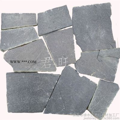 廠家批發(fā)花崗石碎拼漿砌片石土擋黑色壘墻石