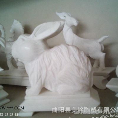 石雕狗 漢白玉大理石生肖狗 動(dòng)物雕塑擺件 曲陽石雕 可加工定