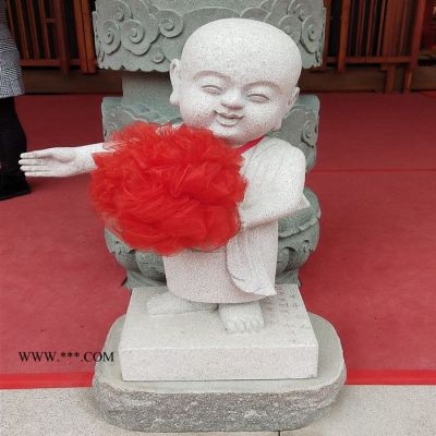 惠安廠家批發(fā)石雕大理石小沙彌寺廟佛像擺件花崗巖小和尚擺件